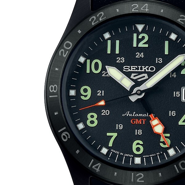 Pre-owned Seiko Psl  5 Sports Sbsc013 Field Sports Gmt Mechanical Automatic Watch Black