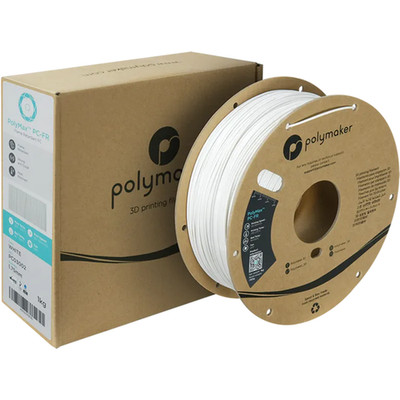 PolyMax PC-FR White 1.75mm 1kg, Polymaker 3D Printer Filament, PC03002