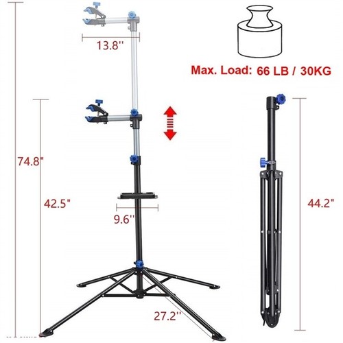 Portable Mechanic Bike Repair Stand Floor Workstands Adjustable Bike Stand Rack