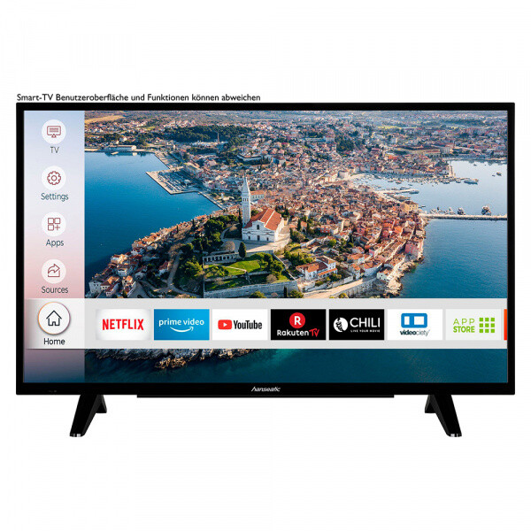 Hanseatic 39H510HDS LED-Fernseher 98cm 39 Zoll HD Smart TV 400Hz DVB-T2/C/S2 geb