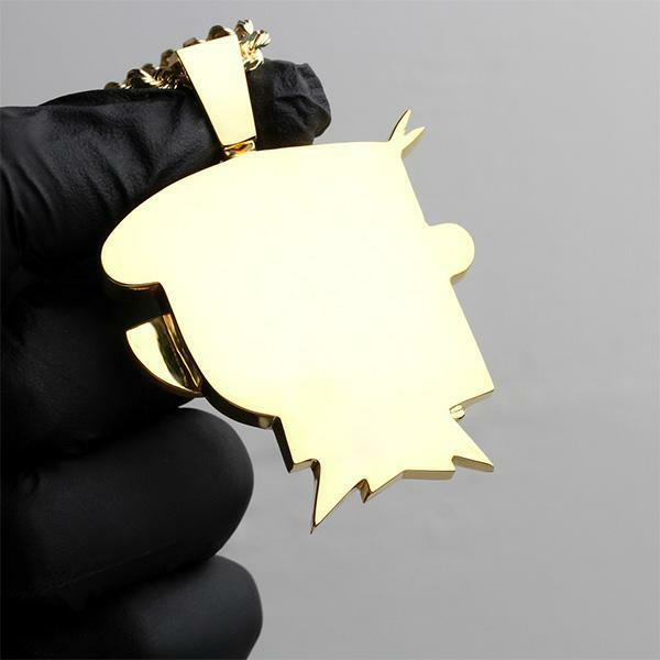 Pre-owned Online0369 1.5ct Multi Color Cubic Zirconia Mens Dexter Charm Pendant 925 Over Silver In Yellow