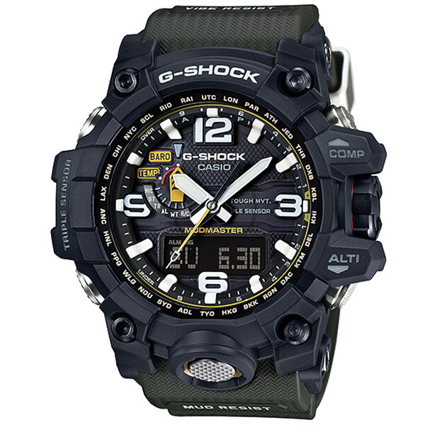Pre-owned Casio G-shock Mudmaster Gwg-1000-1a3jf Radio Solar Analog Digital Watch 56.1mm