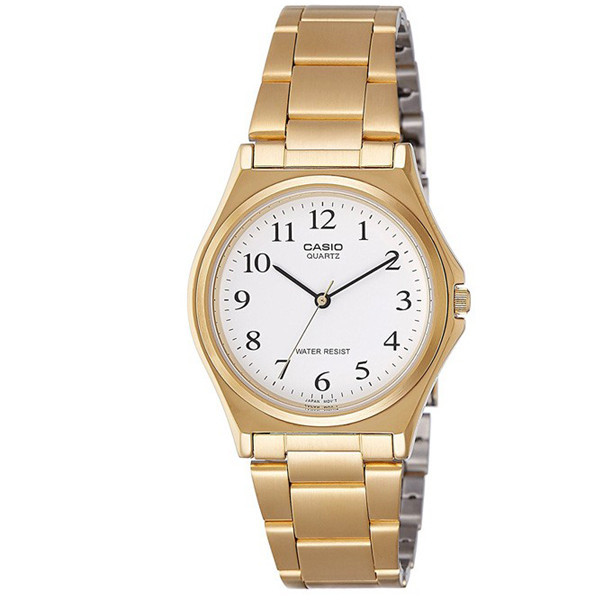 Orologio Da Polso CASIO MTP-1130N-7BRDF Analogico Quad Bianco Acciaio Oro lac