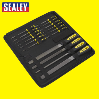 Siegen by Sealey S05781 Engineer's & Needle File Set 16 Pc With Carry Case