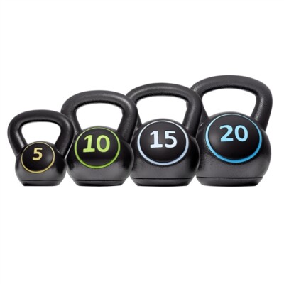 Kettlebells Weight Set 4 Piece 50lbs for Men & Women Home Gym Exercise Fitness