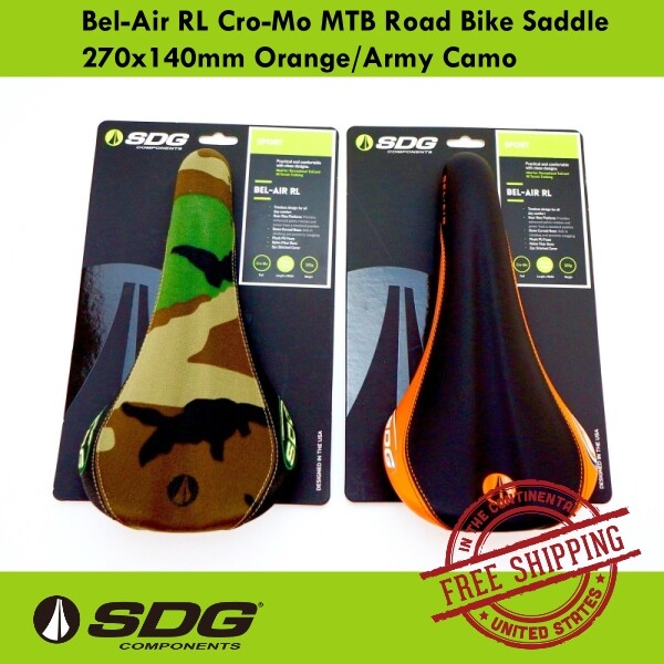 Saddle 270x140mm Orange/army Camo