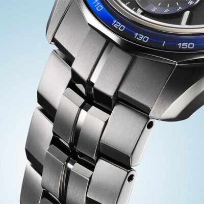 Pre-owned Casio Oceanus Ocw-s7000-1ajf Black Manta Slim Case Chrono Men's Watch In Box