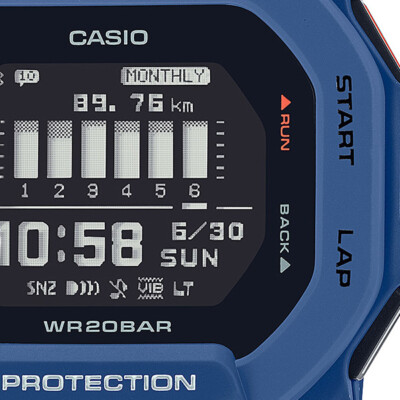 Pre-owned G-shock Casio  G-squad Gbd-200-2jf Men's Watch Bluetooth Digital Blue 2021