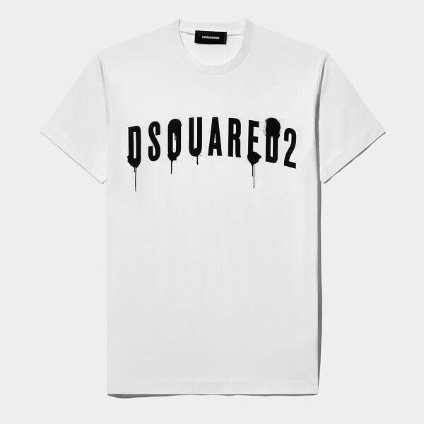 Dsquared2 Мужская футболка S74GD0962 D2 белая с логотипом