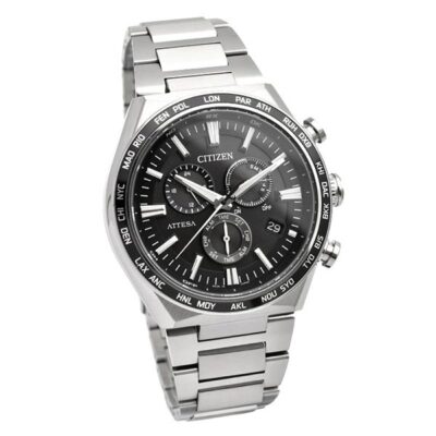 Pre-owned Seiko Citizen Attesa Act Line Cb5966-69e Black Men's Watch In Box