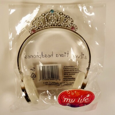 My Life As All American Girl Doll Silver Tiara Headphones, Crown ** NEW **