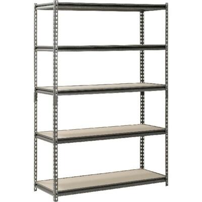 5 Shelf Heavy Duty Metal Muscle Rack Garage Shelving Storage 48"W x 18"D x 72"H