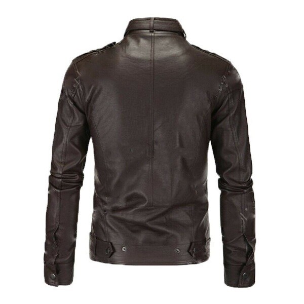 F$L HOMME VÉRITABLE CUIR D'AGNEAU WESTE STYLISHE MOTO SLIM FIT WESTE MOTARD - 220
