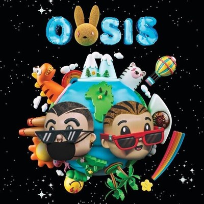 J Balvin & Bad Bunny OASIS Art Music Album Poster