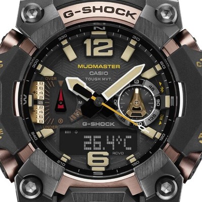 Pre-owned Casio G-shock Master Of Mudmaster Gwg-b1000-1a4jf Bluetooth-equipped Red