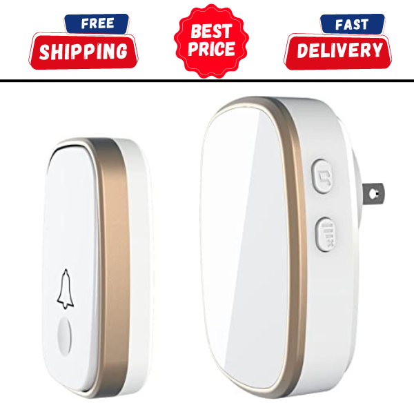 Wireless Doorbell by ak-ship, 1,000ft Range Loud Enough with 4 Volume Levels