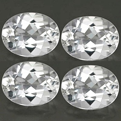 beautiful lot of 10x8 mm oval facet natural white crystal quartz