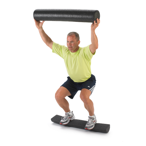 OPTP Black AXIS Firm Foam Roller - Half 36 in x 3 in