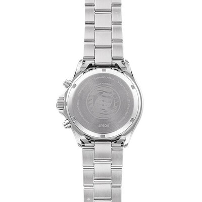 Pre-owned Orient Men's Metal Band Sports Diver Design  Mako Rn-tx0203s Solar Watch