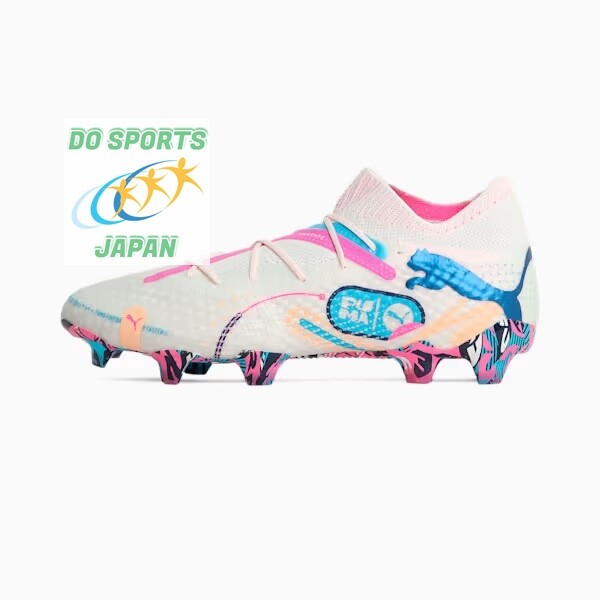 Pre-owned Puma Future 7 Ultimate Vol Up Fg/ag Soccer Cleats 108072 01 White/blue/pink Men In White, Blue, Pink