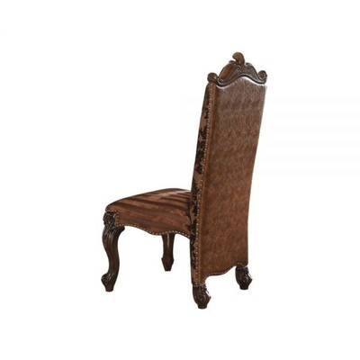 ACME Versailles 2-Tone Light Brown Cherry Oak 49''H Side Chair / Arm Chair (2PC)