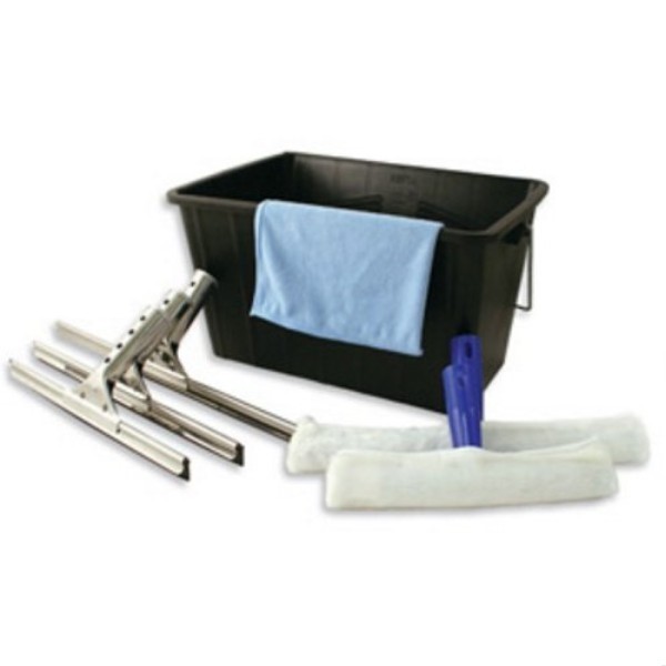 7 Piece Window Cleaning Set Inc Bucket, Wipers, Cloths and Squeegee eBay