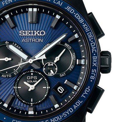 Pre-owned Seiko Astron Nexter Sbxc121 Navy Titanium Gps Radio Solar Men's Watch In Box