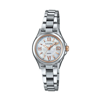 Pre-owned Casio International Warranty Ocw-70pj-7a2jf Oceanus 3 Radio Wave Lady's Watch]