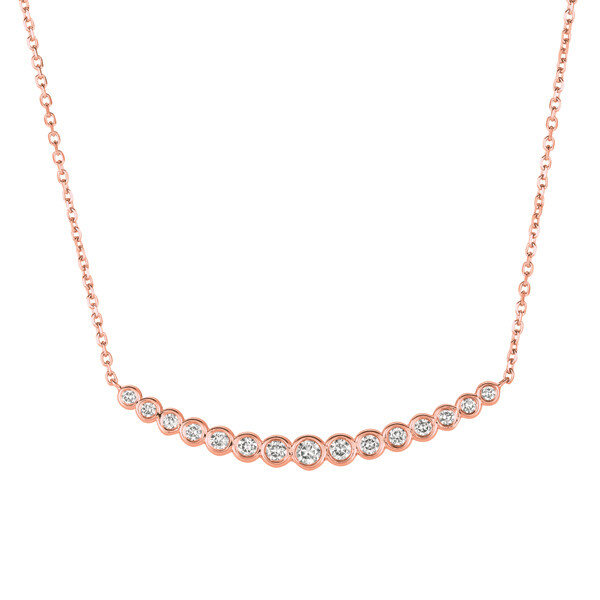 Pre-owned Morris 0.65 Carat Natural Diamond Bezel Necklace Pendant 14k White Gold Si 18 Inch