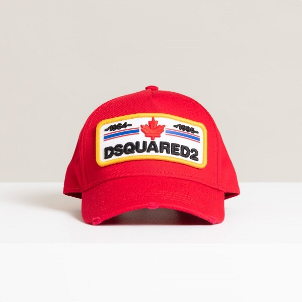 Dsquared2 Hat BCM0502 D2 Patch Cap Бейсболка красная