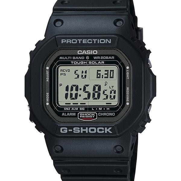 Pre-owned Casio G-shock Gw-5000u-1jf Black Color Solar Radiodigital Men's Watch In Box