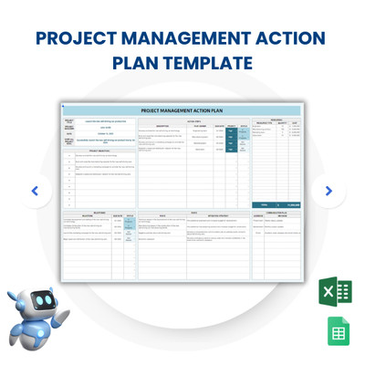 Excel Template & Google Sheets Template PROJECT MANAGEMENT ACTION PLAN TEMPLATE