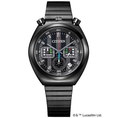 Pre-owned Citizen An3669-52e Black Star Wars Darth Vader Men's Watch In Box