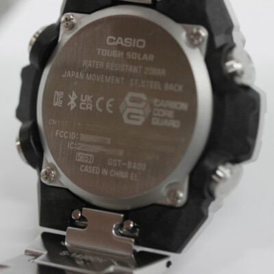 Pre-owned Casio G-shock Gst-b400d-1ajf Solar Powered Mobile Link Function Bluetooth