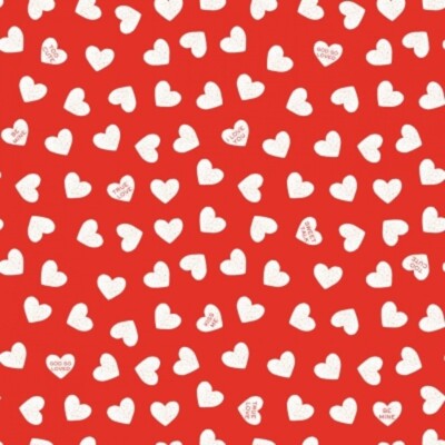 Riley Blake Be Mine Valentine by Janet Wecker-Frisch C12787 Red Candy Cotton