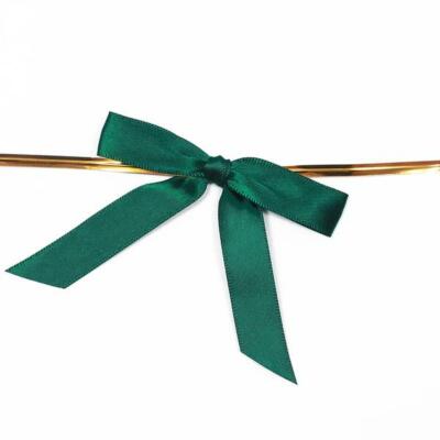 50 pcs 3'' Pre Tied Satin Ribbon Twist Tie Bows DIY Birthday Favor Decorations