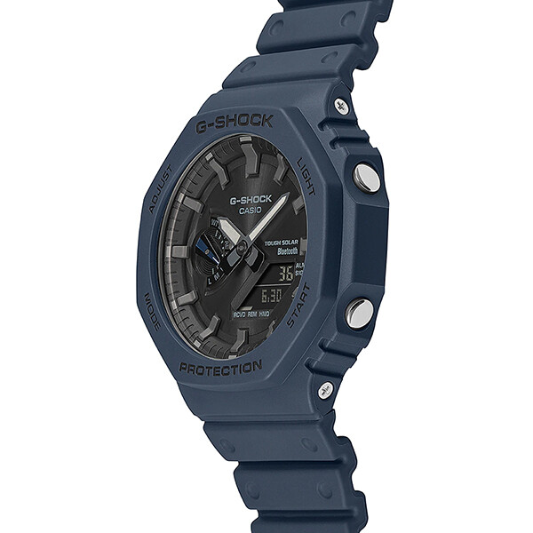 Pre-owned Casio G-shock Octagon Ga-b2100-2ajf Men's Watch Solar Bluetooth Blue 2022