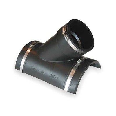 Flexible Tap Saddle Wye 4 Inch Pipe PVC Sewer Drain Clamp Fitting