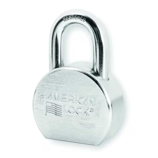American Lock Padlock Keyed Alike Round Steel Body Boron Shackle High Security