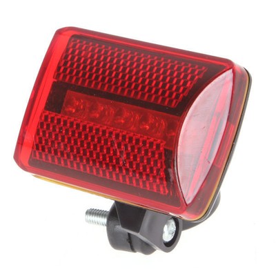 Red Bicycle Bike Rear Tail Light 5-LED Safety Flashing Mount AA Battery Powered