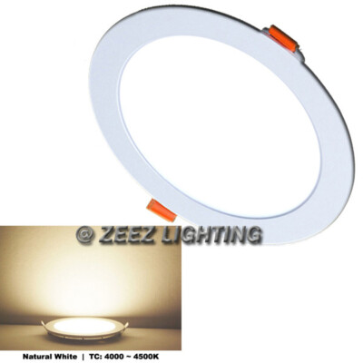 Natural White 9W 5''Round LED Recessed Ceiling Panel Down Light Bulb Lamp Fixture