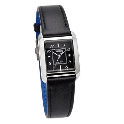 Pre-owned Citizen L Square Collection Ew5600-10e Black Women's Watch In Box