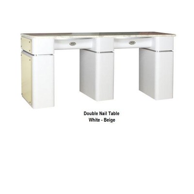 Double Manicure Nail Station Table for Salons - FREE SHIPPING