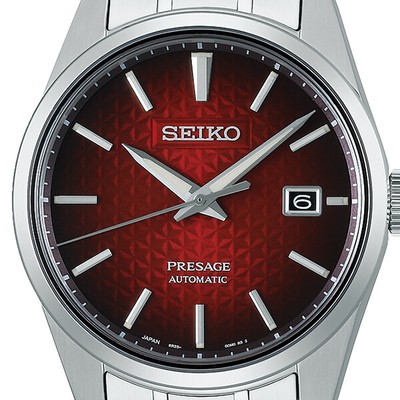 Pre-owned Seiko Presage Prestige Sarx089 Red Mechanical Automatic Men's Watch In Box