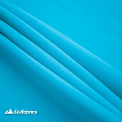 Turquoise Poplin Fabric By The Yard_ High Quality Solid Poly Poplin_''60 Width