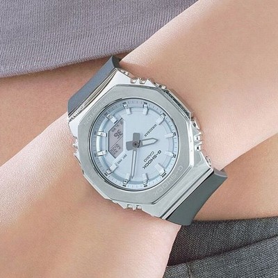Pre-owned Casio G-shock Minimal Design Gm-s2110-2ajf Trendy Blue Dial In Octagonal Form