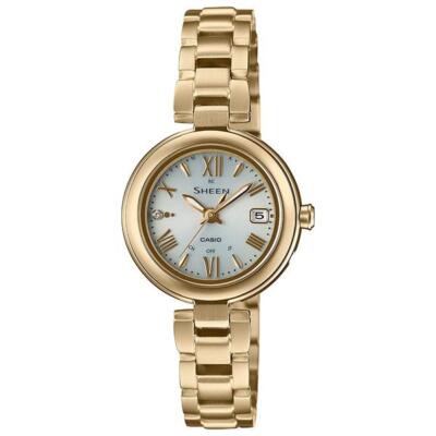 Pre-owned Casio Watch Sheen Radio Controlled Model Titanium Series Shw-7100tg-7ajf Ladies