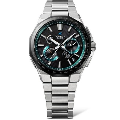 Pre-owned Casio Oceanus Ocw-t6000a-1ajf Black Titanium Radio Solar Men's Watch In Box