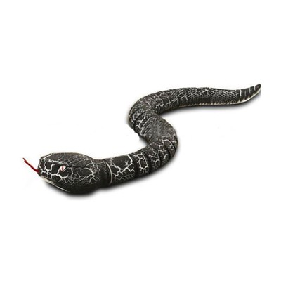 Infrared Remote Control RC Black Rattlesnake Snake Fun Joke Gag Toy USB Charging