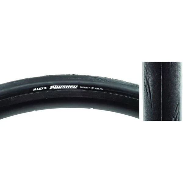 Maxxis Pursuer Road Bike Tire 700 x 25c Triathlon Training Cycling Slick TT Race